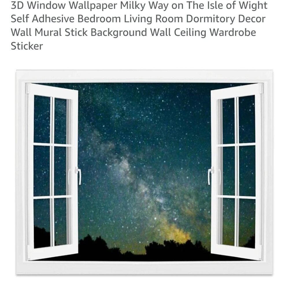 3D Window Wallpaper Milky Way on The Isle of Wight